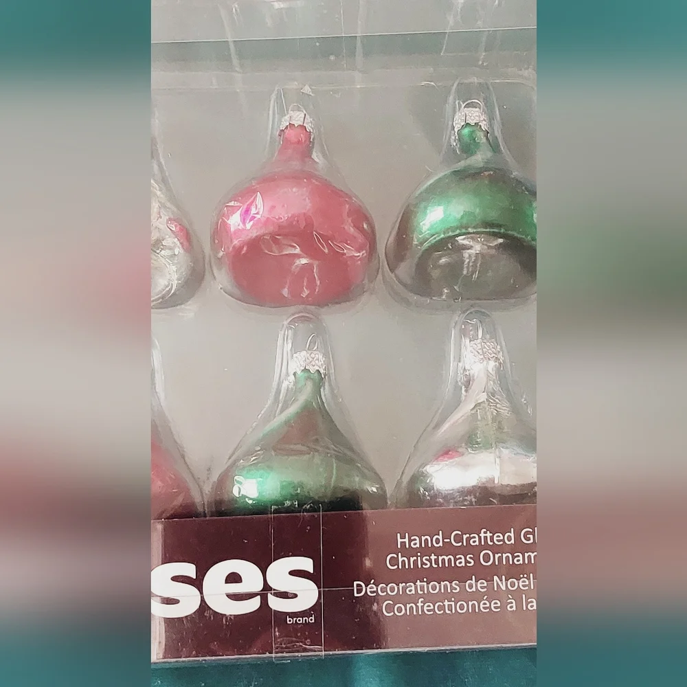 Herheys X Kurt Adler Kisses Glass Ornaments